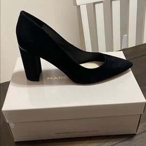Marc Fisher Black Suede Heels